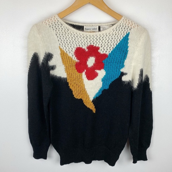 Franco Valero Floral Vintage Sweater Size S - Picture 1 of 5